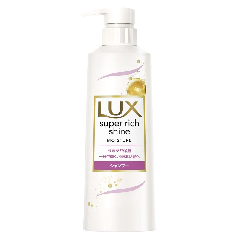 Lux Super Rich Shine Moisture Shampoo 400g Pump Bottle for Smooth Hair