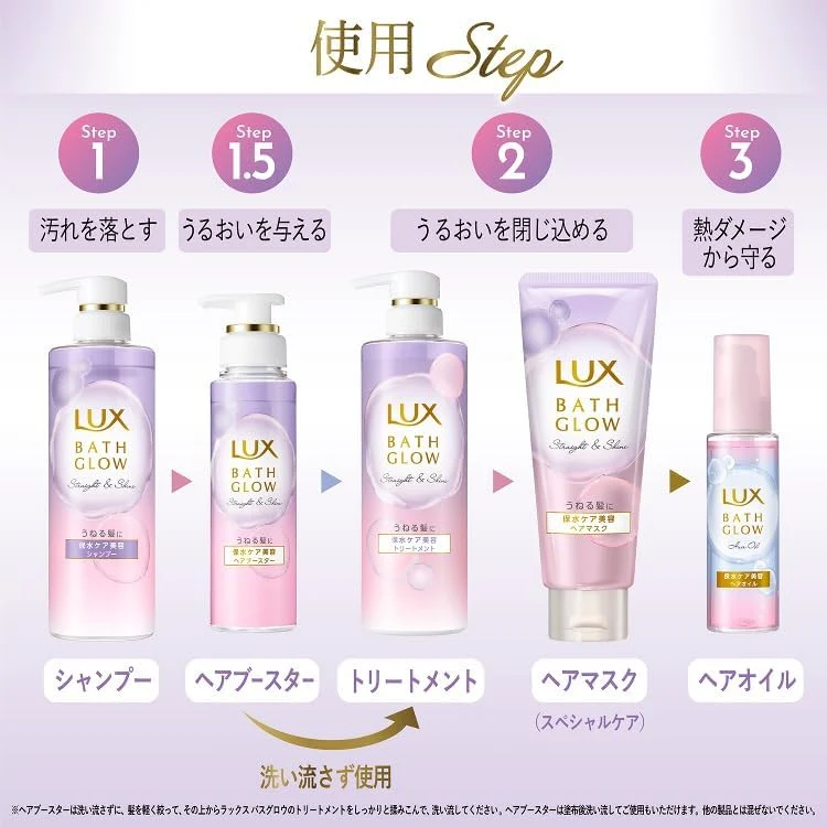Lux Bath Glow Straight Shine Hair Mask Rinse-Off Treatment 200g Moisturizing
