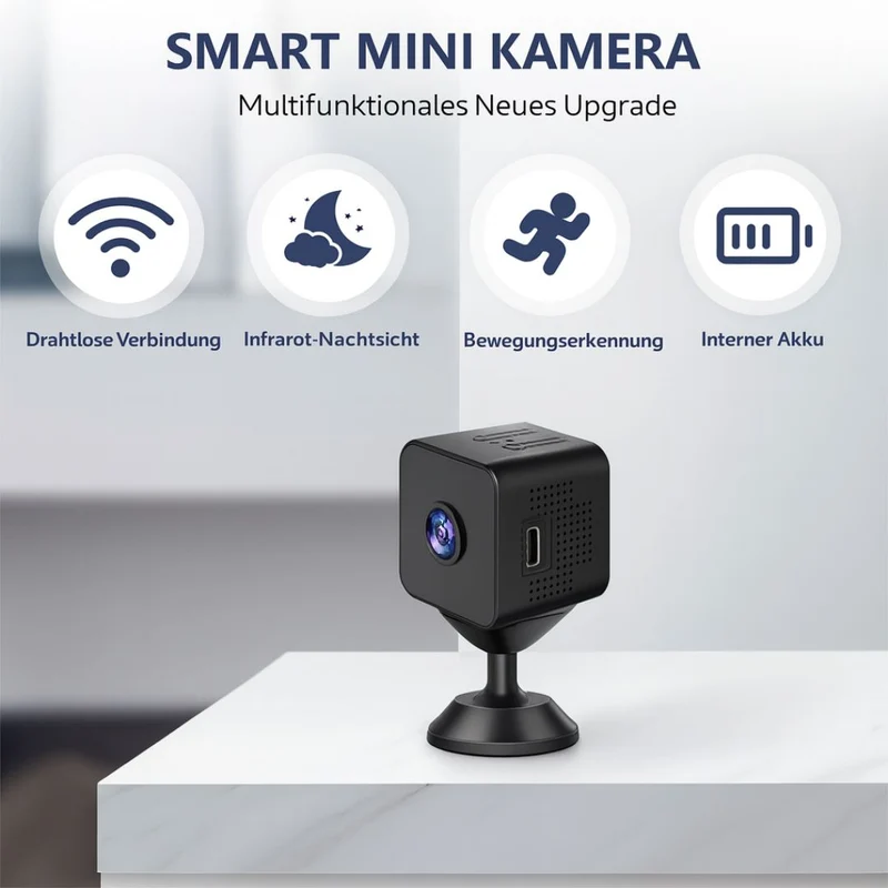 Telecamera interna | Visione notturna & Rilevamento movimento | HomeEye
