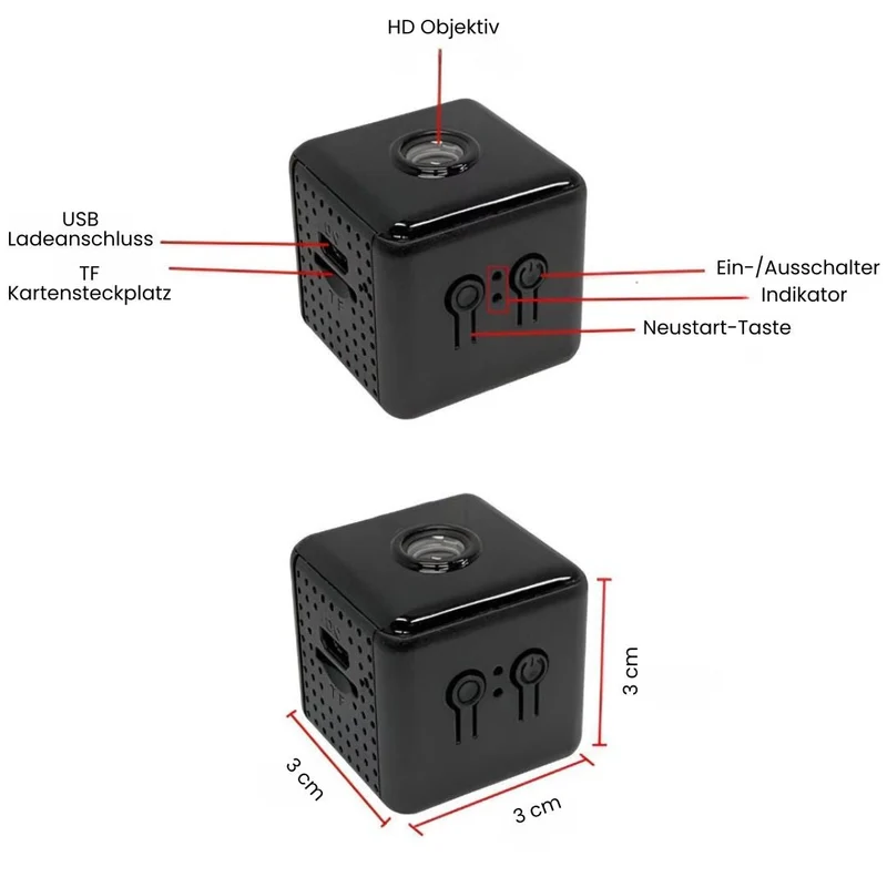 Telecamera interna | Visione notturna & Rilevamento movimento | HomeEye