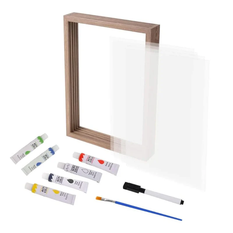 Set di impronte | Impronta di mano e piede del bambino con argilla | Cornice in legno come ricordo | MemoNest