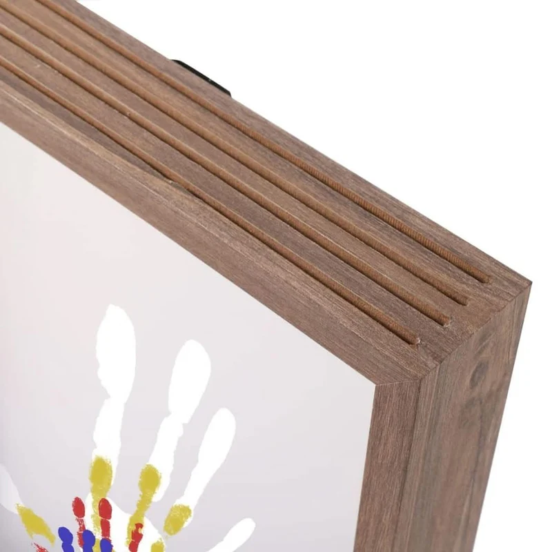 Set di impronte | Impronta di mano e piede del bambino con argilla | Cornice in legno come ricordo | MemoNest