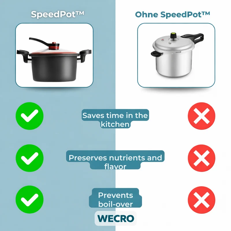 Casseruola | Pentola a pressione | Distribuzione uniforme del calore | SpeedPot