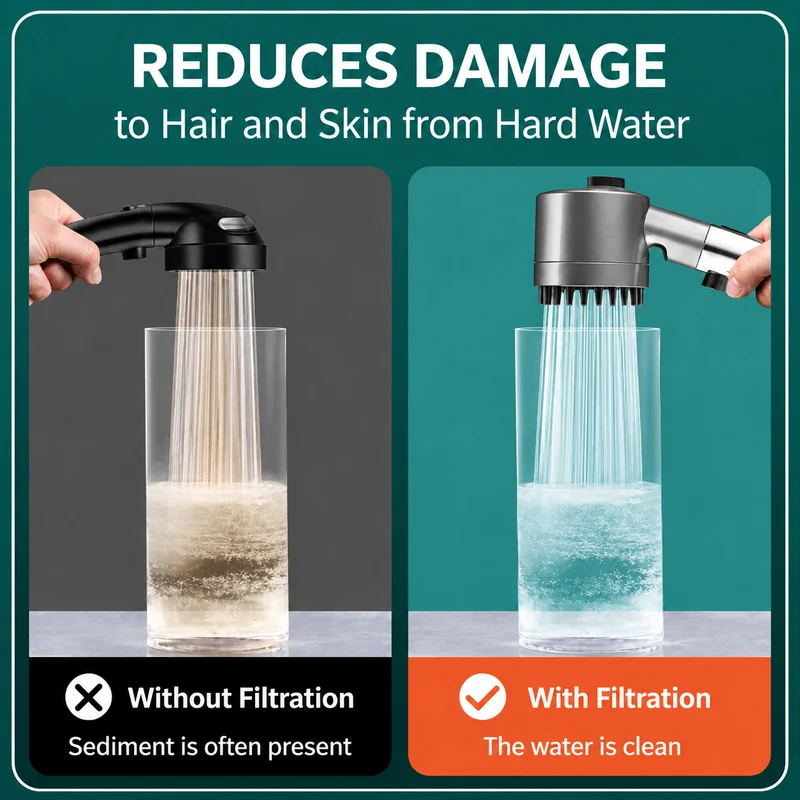Filtro per acqua della doccia | Soffione doccia ad alta pressione | Ugello massaggiante | PowerStream