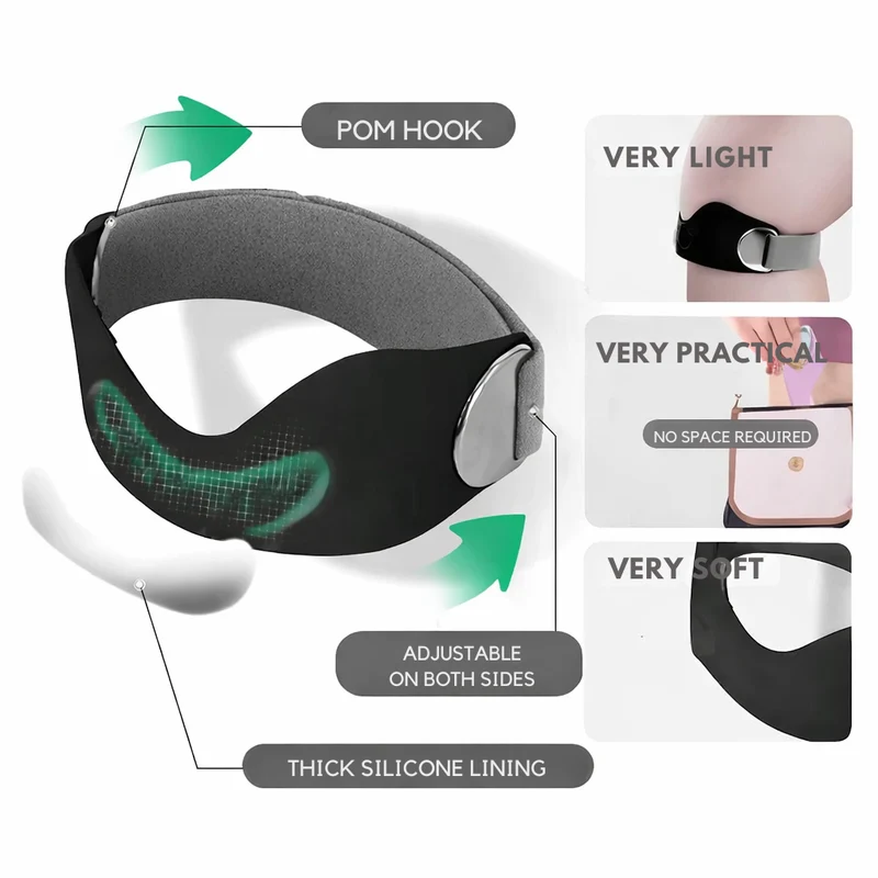 Ginocchiera | Sollievo mirato dai dolori al ginocchio | Fascia compressiva regolabile | FlexiShield