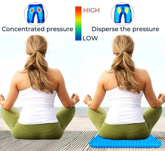 Cuscino ortopedico in gel | Struttura a nido d'ape traspirante | Comfort di alleviamento della pressione | ErgoHive