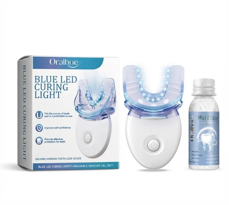 Protesi | Set di riparazione dentale con LED | Gel per dentiere modellabile | Futusly