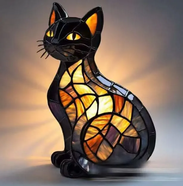 Lampada notturna in design per animali domestici | Luce calda | Funzionamento USB con interruttore | GlowPaws