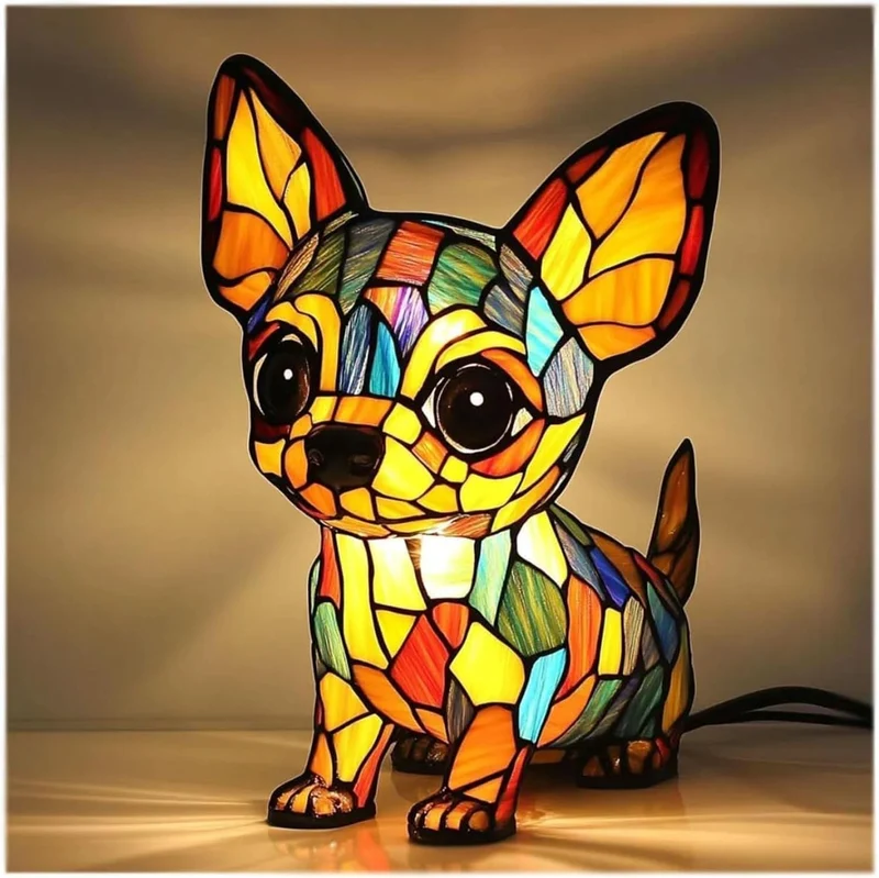 Lampada notturna in design per animali domestici | Luce calda | Funzionamento USB con interruttore | GlowPaws