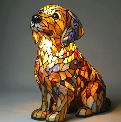 Lampada notturna in design per animali domestici | Luce calda | Funzionamento USB con interruttore | GlowPaws