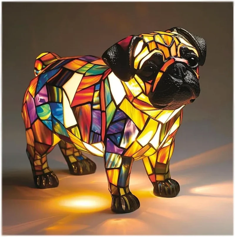 Lampada notturna in design per animali domestici | Luce calda | Funzionamento USB con interruttore | GlowPaws