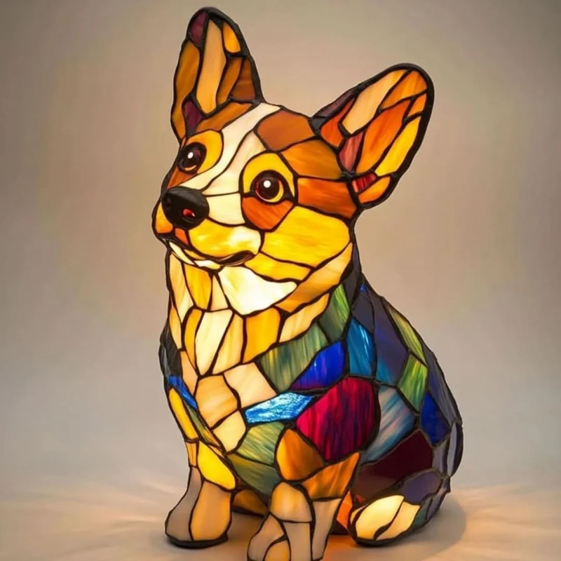 Lampada notturna in design per animali domestici | Luce calda | Funzionamento USB con interruttore | GlowPaws