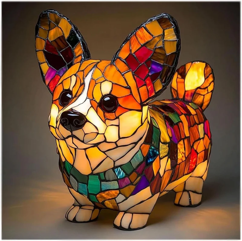 Lampada notturna in design per animali domestici | Luce calda | Funzionamento USB con interruttore | GlowPaws