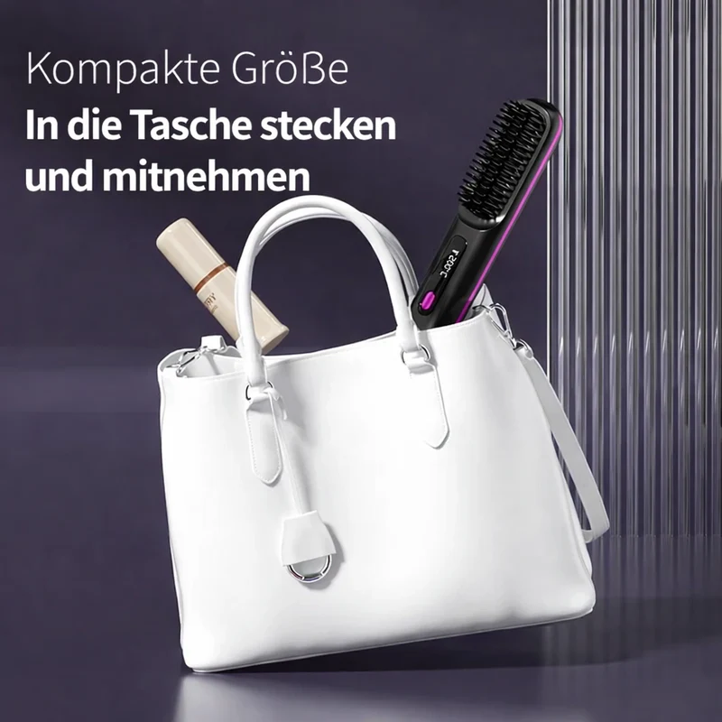 Piastra per capelli | Piastra per capelli in ceramica e ioni | Ricaricabile tramite USB con controllo LCD | Glissara