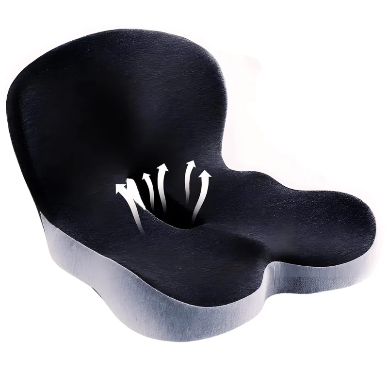 Cuscino da Sedia | Cuscino Ergonomico in Memory Foam | Sostenitore del Peso & Antiscivolo | ErgoComfort