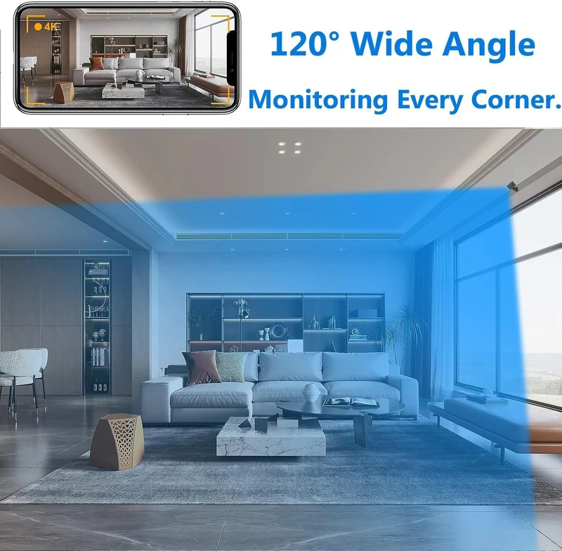 Telecamera interna | Visione notturna e rilevamento del movimento | Accesso WLAN | SecureView