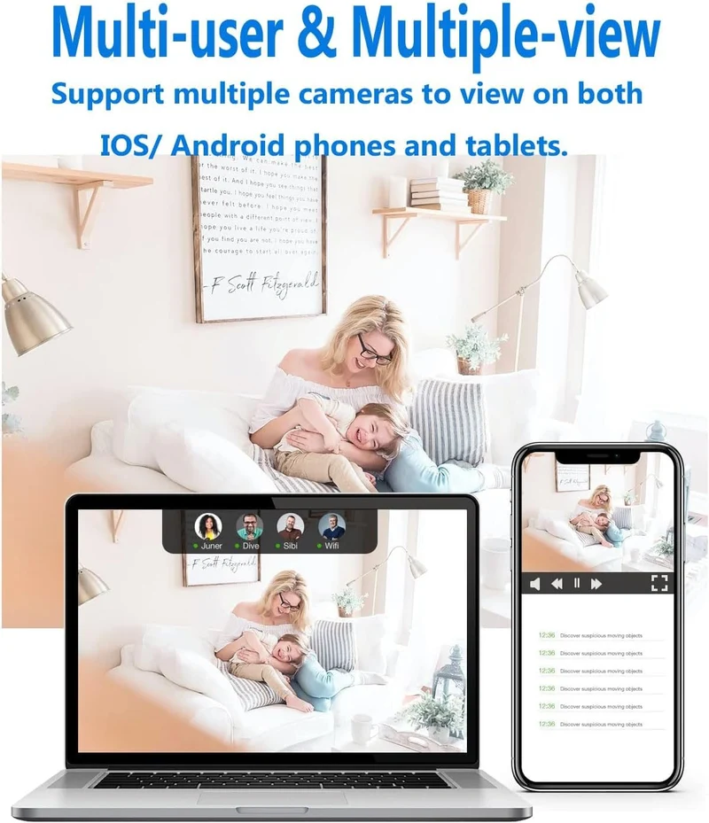 Telecamera interna | Visione notturna e rilevamento del movimento | Accesso WLAN | SecureView