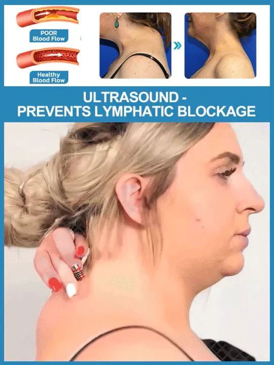 Massaggiatore per il collo | Drenaggio linfatico ad ultrasuoni | Aiuto per massaggi senza fili | Vitalize