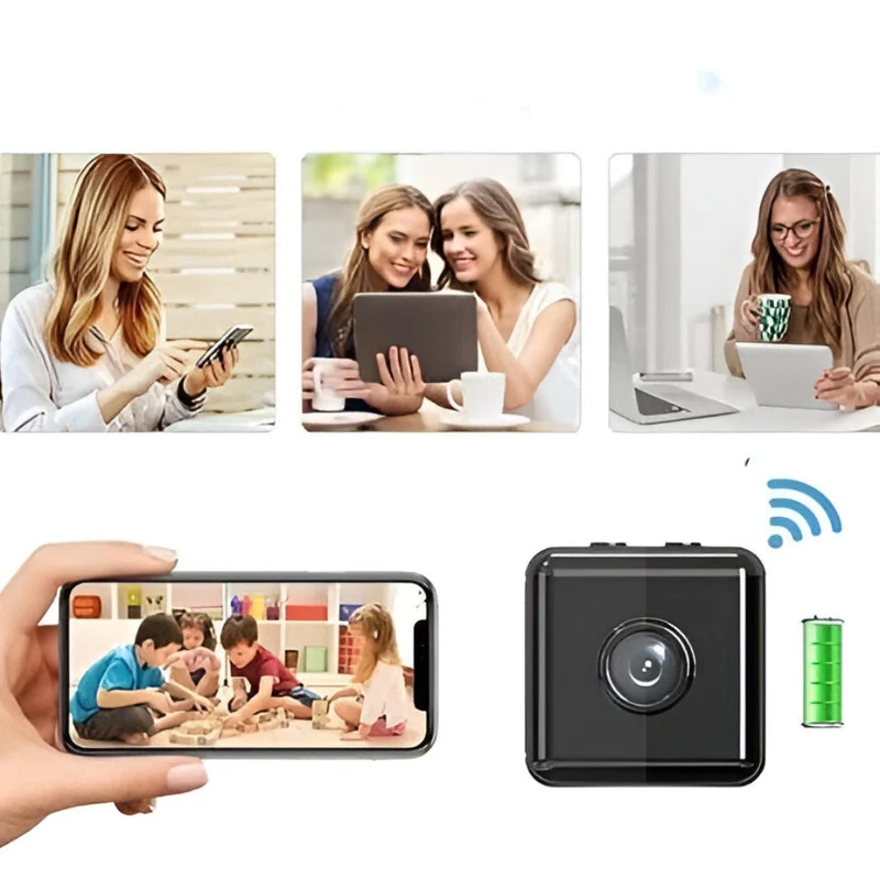 Lyrana - Telecamera di Sicurezza Mini Wifi Senza Fili con Visione Live e Notturna