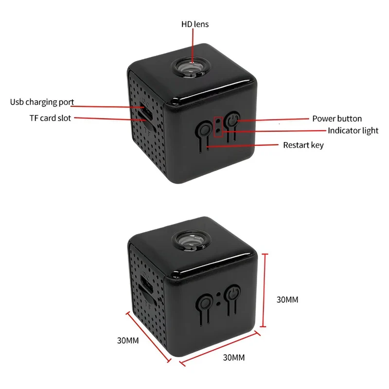 Lyrana - Telecamera di Sicurezza Mini Wifi Senza Fili con Visione Live e Notturna