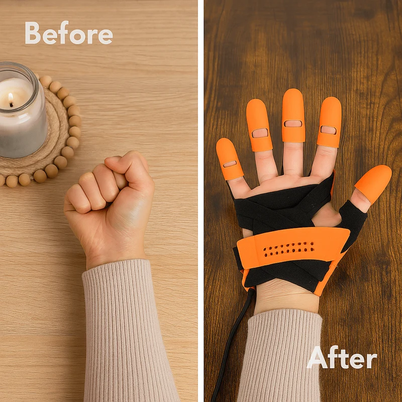 MOTORAFLEX – Guanto riabilitativo automatico per riabilitazione domestica e potenziamento muscolare