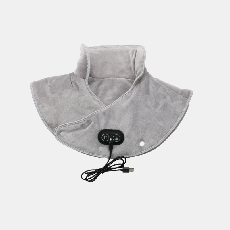 Massaggiatore Elettrico Riscaldato Ergonomico per Collo e Spalle con Massaggio Vibrante Regolabile