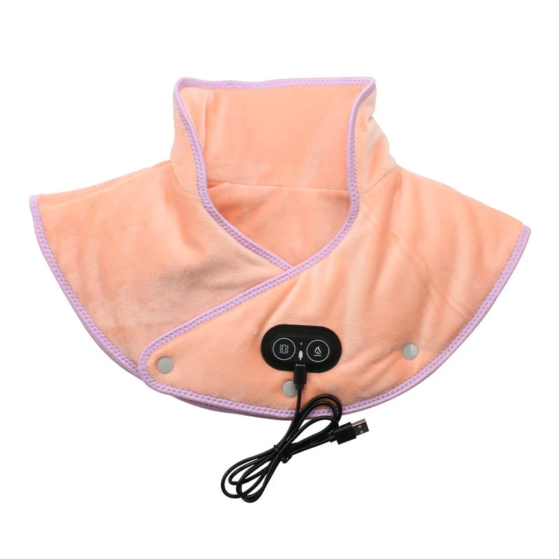 Massaggiatore Elettrico Riscaldato Ergonomico per Collo e Spalle con Massaggio Vibrante Regolabile