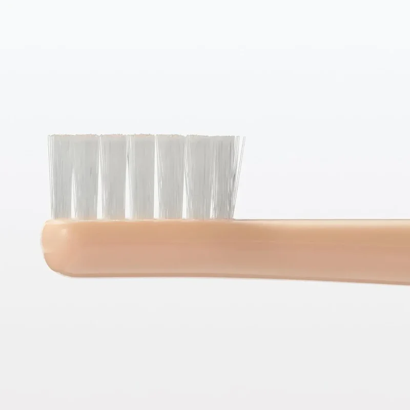 Muji Polypropylene Kids Toothbrush, Ages 3-6, Salmon Pink