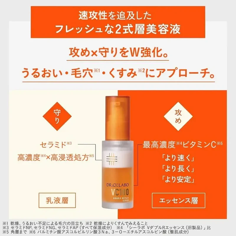 Dr Ci Labo VC100 Double Repair Vitamin C Serum, 30ml Evening