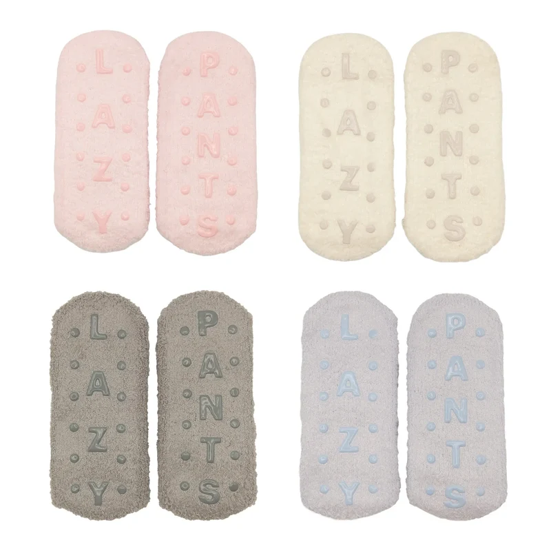 LAZYPANTS - 4 Paires de Chaussettes Antidérapantes Pour Femme