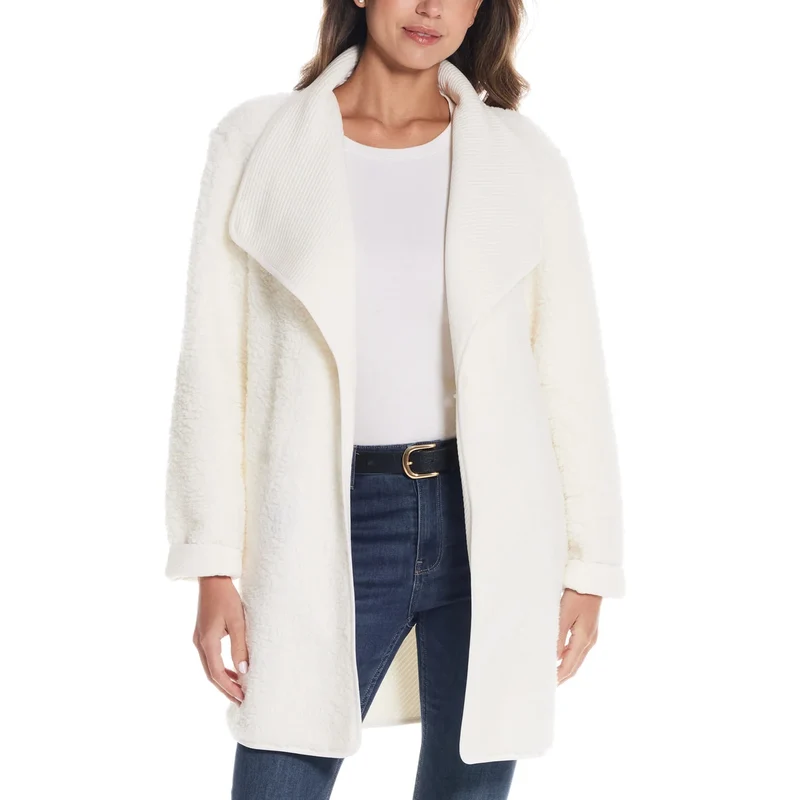 WEATHERPROOF - Cardigan Réversible en Sherpa pour Femme