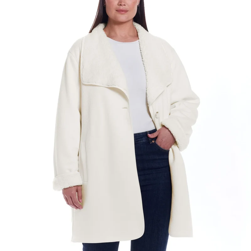 WEATHERPROOF - Cardigan Réversible en Sherpa pour Femme