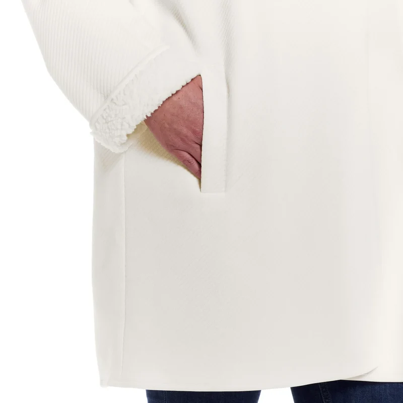 WEATHERPROOF - Cardigan Réversible en Sherpa pour Femme