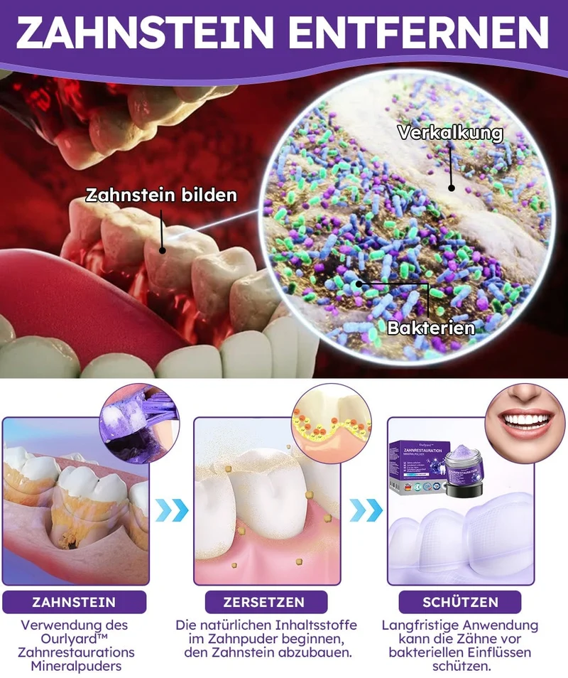 Polvere minerale per la cura dei denti | Rinforza e protegge i denti | SmileSchutz