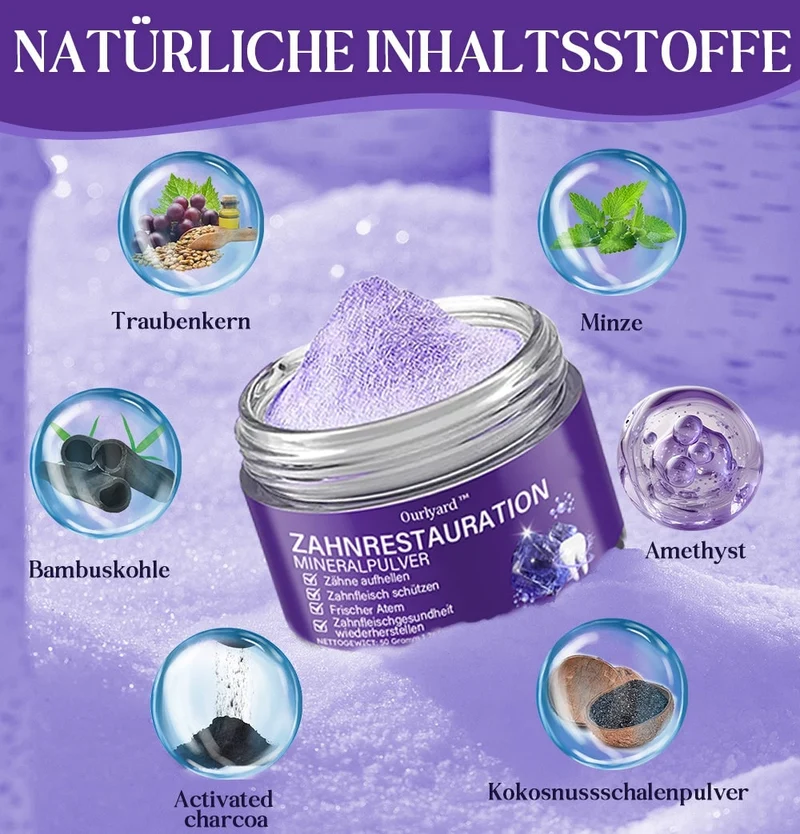 Polvere minerale per la cura dei denti | Rinforza e protegge i denti | SmileSchutz