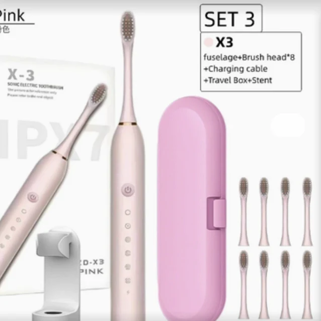 Spazzolino elettrico con 6 modalità di pulizia | Spazzolino a ultrasuoni per adulti e bambini | ZahnKlar