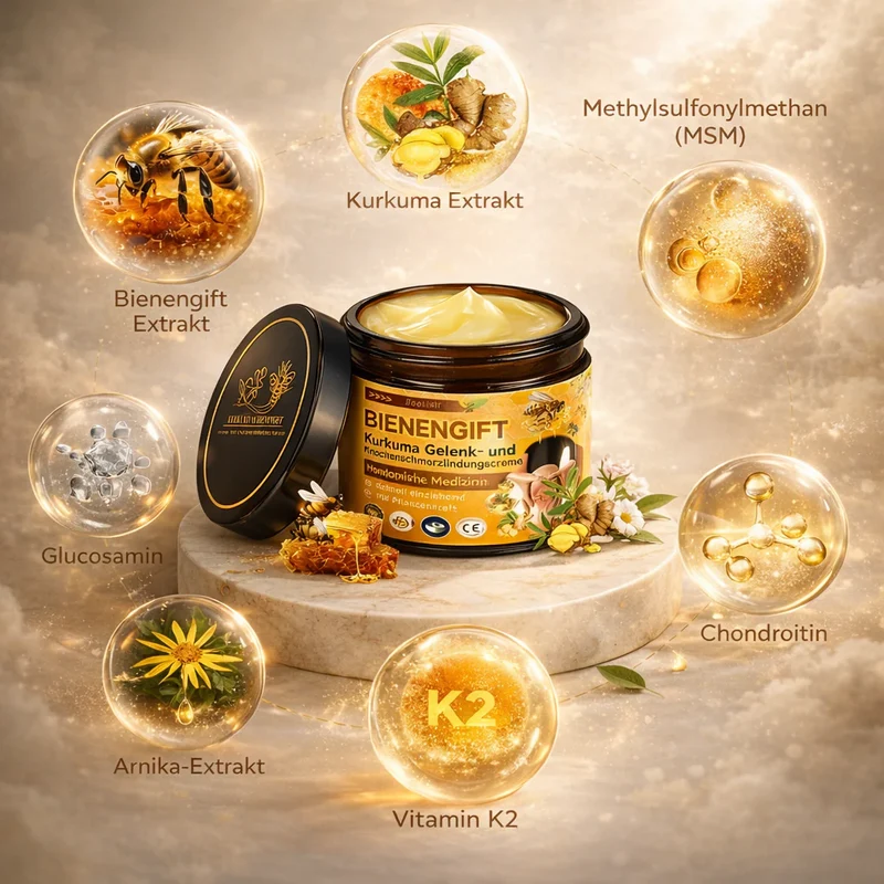 Crema al veleno d'api | Unguento con veleno d'api, acido ialuronico e collagene | BeeLixir