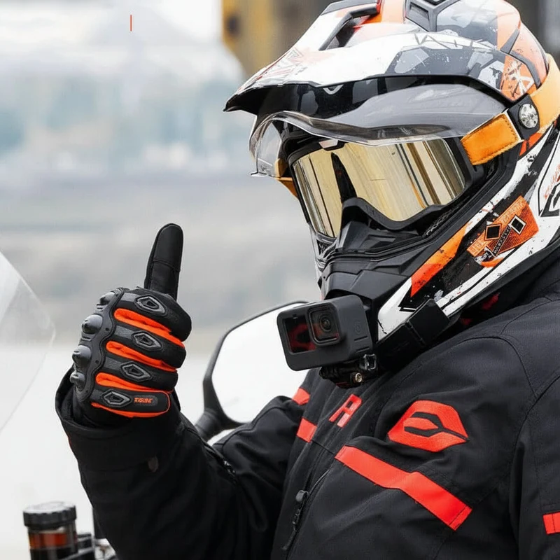 GUANTI Moto THERMOGRIP – Guanti invernali impermeabili per moto con isolamento a 3 strati e protezione in fibra di carbonio
