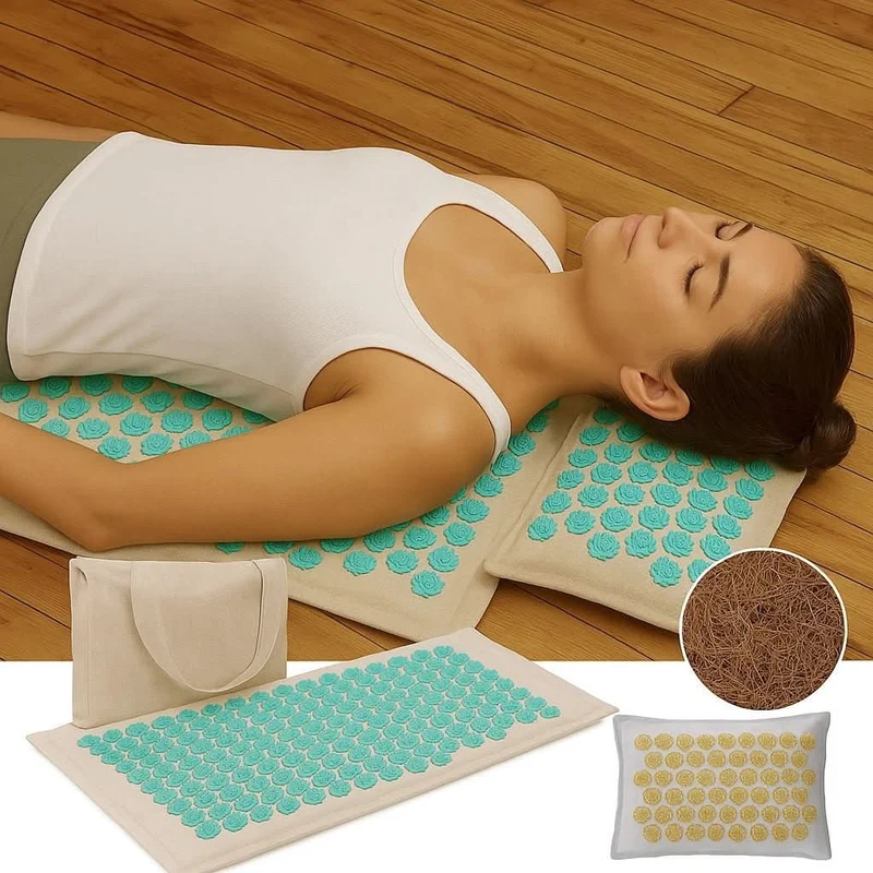 PRESSUREASE – Materassino per Agopressione per Sollievo Naturale dal Dolore e Relax
