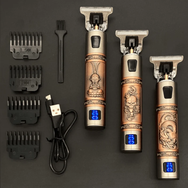 SKULLTRIM – Barba vintage trimmer con batteria e taglio preciso per barba e capelli