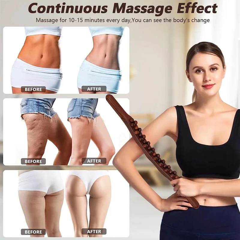 WOOLEASE – Bastone da Massaggio Gua Sha in Legno Naturale