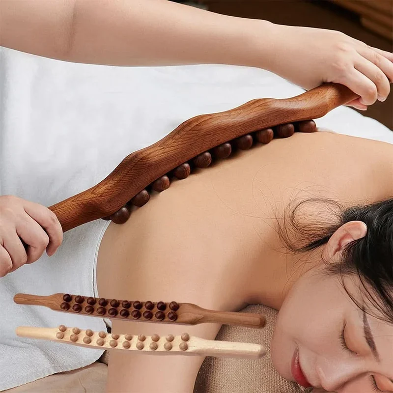 WOOLEASE – Bastone da Massaggio Gua Sha in Legno Naturale