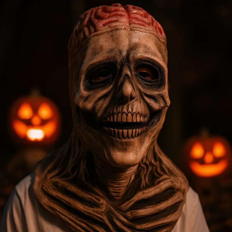 DREADSKULL – Maschera scheletrica realistica con cappello per una trasformazione di Halloween definitiva