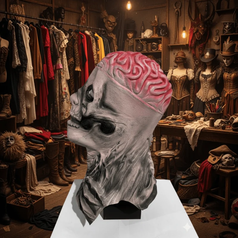 DREADSKULL – Maschera scheletrica realistica con cappello per una trasformazione di Halloween definitiva