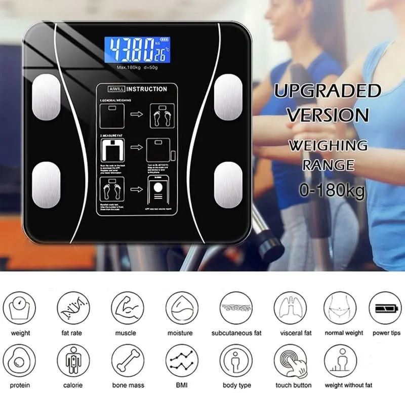 FITSCALE – Bilancia per analisi corporea intelligente con connessione app