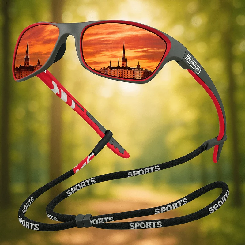 POLARSPORTX Pro – Occhiali da sole sportivi polarizzati con protezione UV400 per attività all'aperto e vita quotidiana