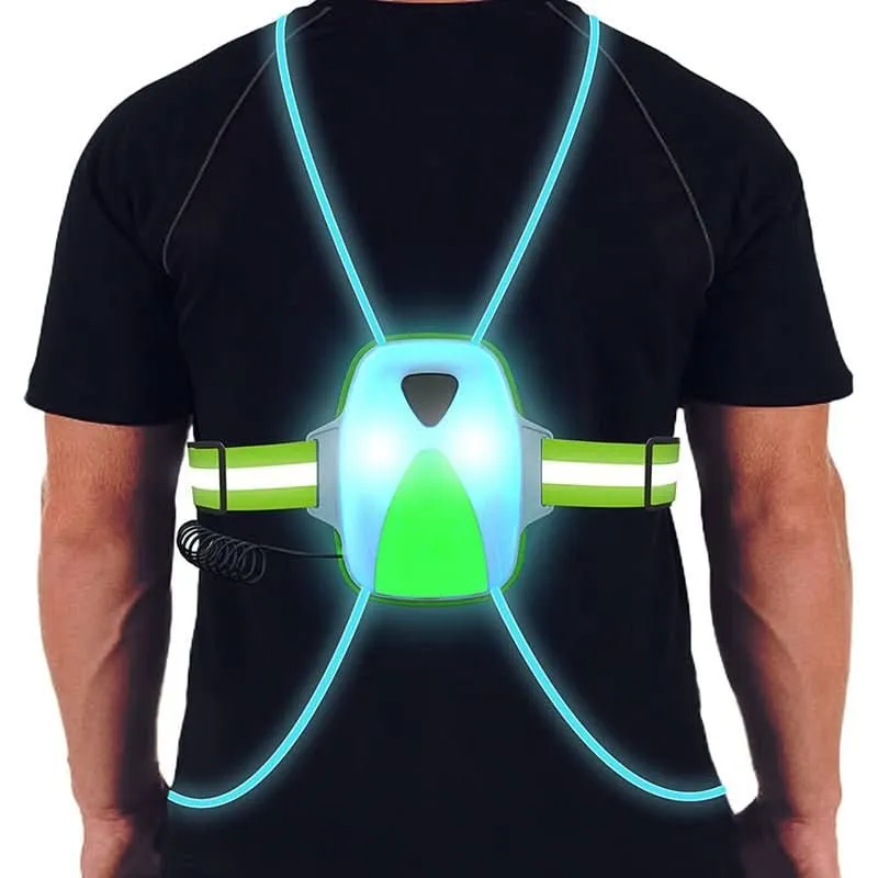 ReflectGlow Gilet di Sicurezza LED – Gilet Luminoso Regolabile per Corsa e Attività all'Aperto