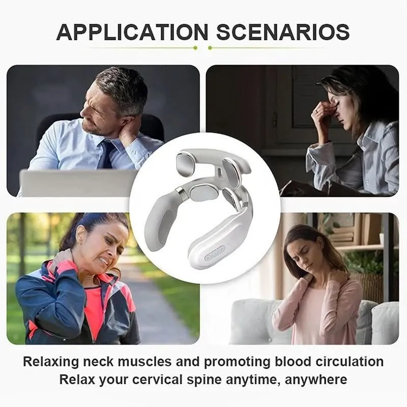 Massaggiatore per il Collo Luxe – Dispositivo di Massaggio 4-in-1 con Calore e Vibrazione