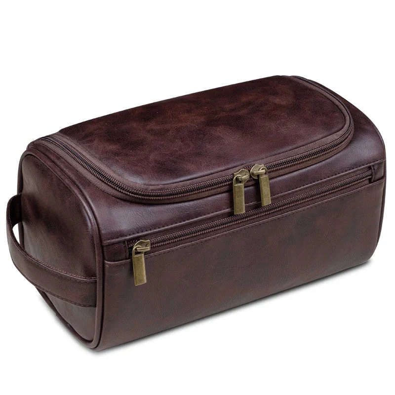 Beauty case da viaggio maschile in pelle PU – Elegante e funzionale