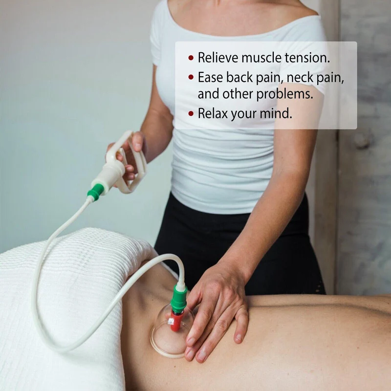 CuppingThera Pro | Set di Terapia con Ventose da 32 Pezzi per Massaggio e Agopuntura